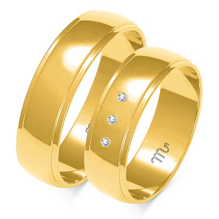 Obrączki ślubne z diamentami nr ZO A-153