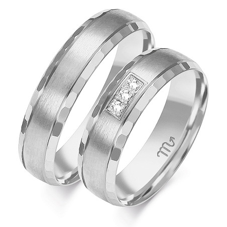Obrączki ślubne z diamentami nr ZO B-106