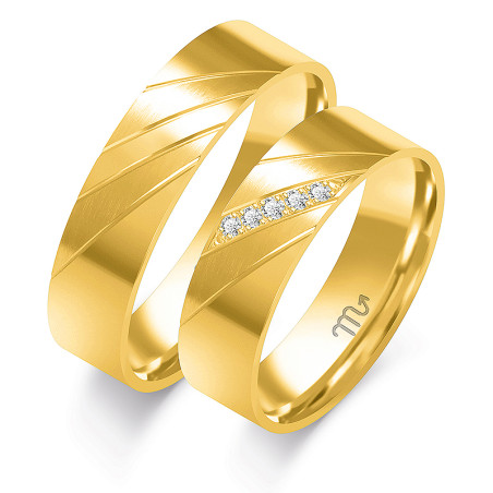 Obrączki ślubne z diamentami nr ZO B-105