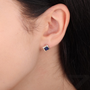 Kolczyki srebrne z Lapis Lazuli