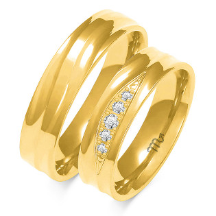 Obrączki ślubne z diamentami ZO O-217 próba 585