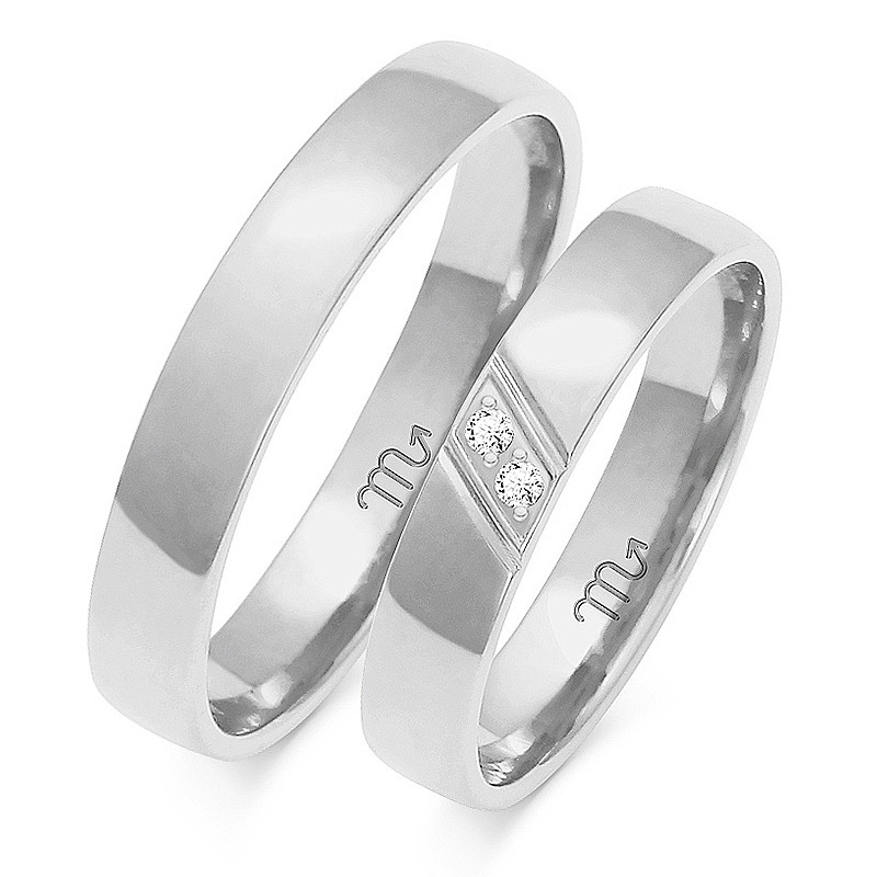 Obrączki ślubne z diamentami ZO O-196 próba 585