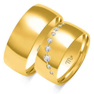 Obrączki ślubne z diamentami ZO O-205 próba 585