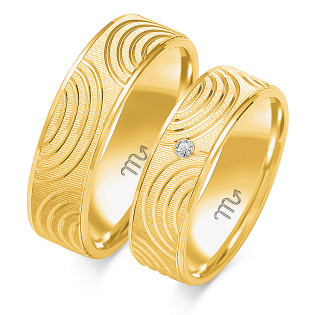 Obrączki ślubne z diamentami ZO O-112 próba 585