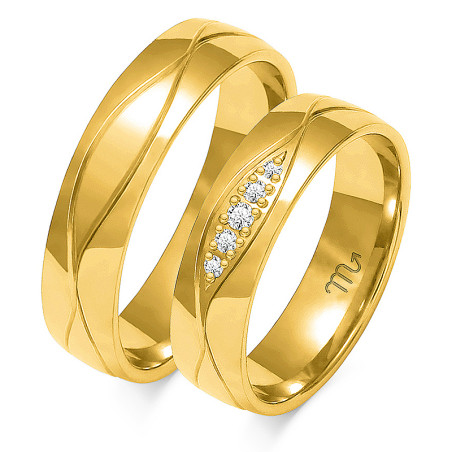 Obrączki ślubne z diamentami nr ZO O-113