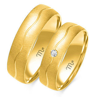 Obrączki ślubne z diamentami ZO O-42 próba 585