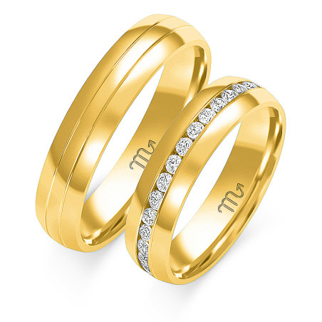 Obrączki ślubne z diamentami ZO O-43 próba 585