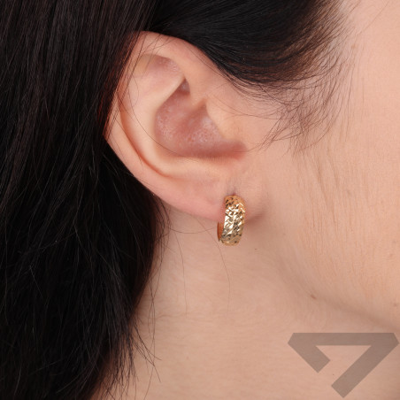 Kolczyki blaszki kółka 10 mm grawerowane