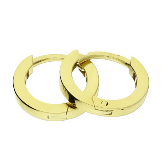 Kolczyki złote kwadratowe koła średnicy 12 mm