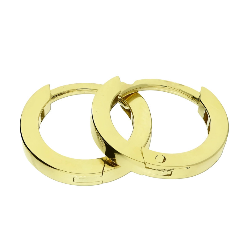 Kolczyki złote kwadratowe koła średnicy 12 mm