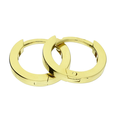 Kolczyki złote kwadratowe koła średnicy 12 mm