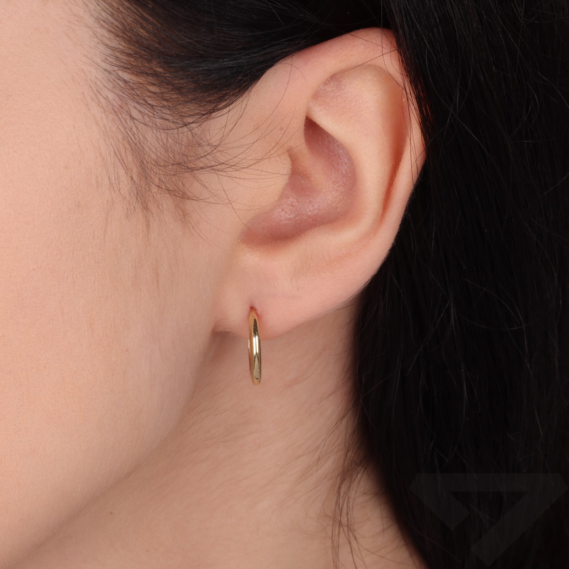 Kolczyki złote koła średnicy 14 mm