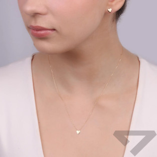 Kolczyki złote gładkie serca próba 375