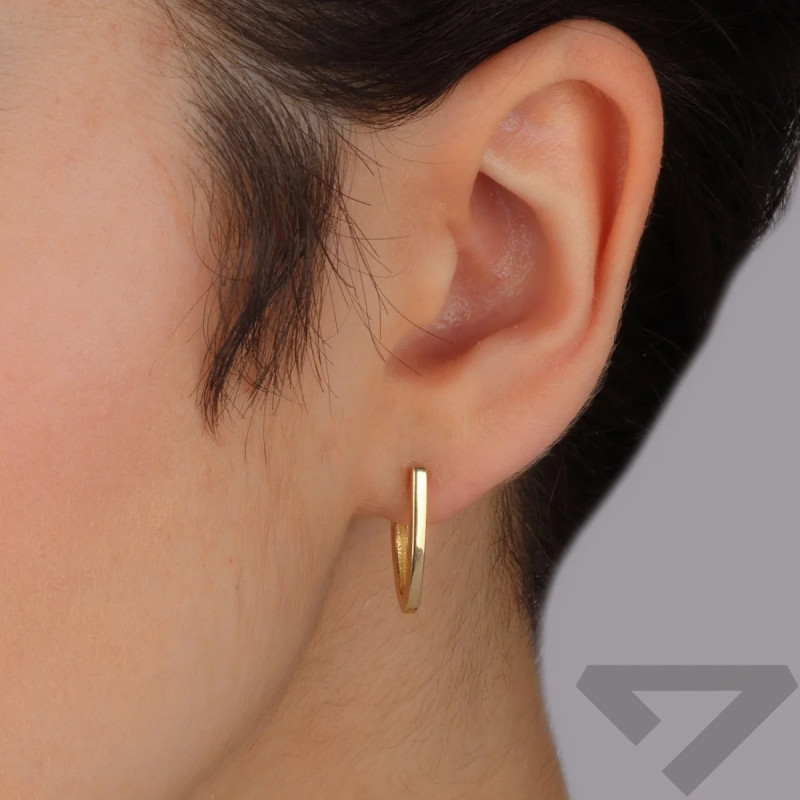 Kolczyki złote przecinki gładkie