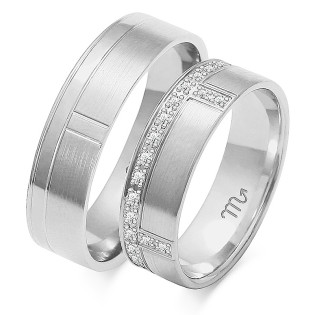 Obrączki ślubne z diamentami ZO O-47 próba 585