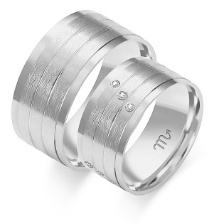 Obrączki ślubne z diamentami ZO O-49 próba 585