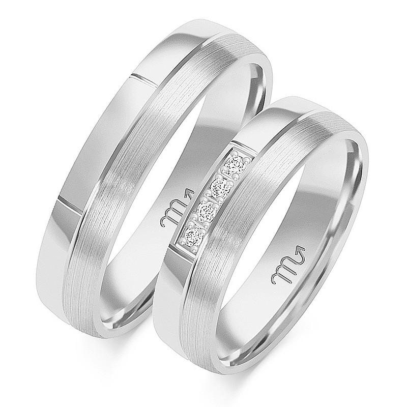 Obrączki ślubne z diamentami ZO O-53 próba 585