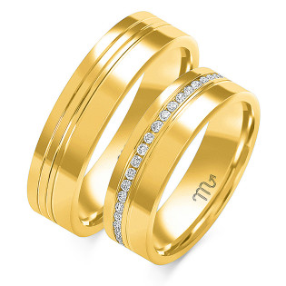 Obrączki ślubne z diamentami ZO O-55 próba 585