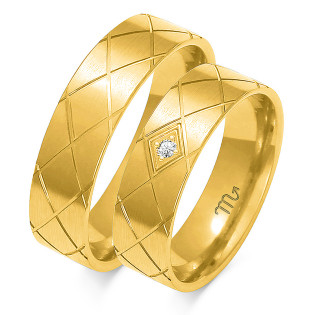 Obrączki ślubne z diamentami ZO O-72 próba 585