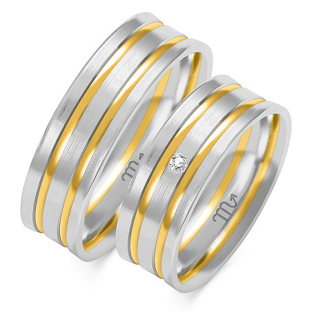 Obrączki ślubne ZO OE-73 próba 585