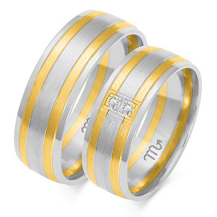 Obrączki ślubne z diamentami ZO OE-76 próba 585