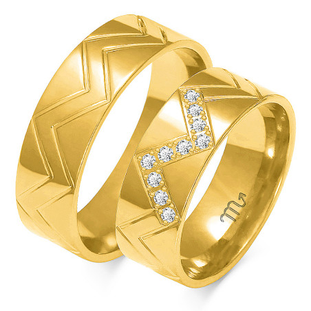 Obrączki ślubne ZO O-182 próba 585