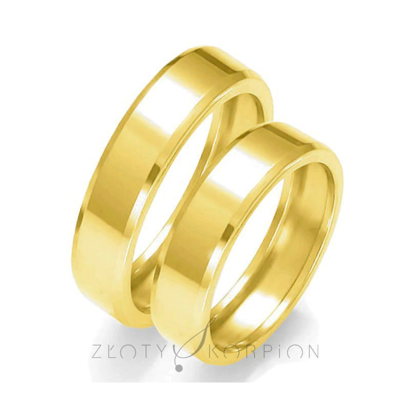 Obrączki ślubne ZO O-1W próba 585
