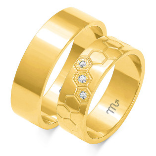 Obrączki ślubne ZO O-206 próba 585