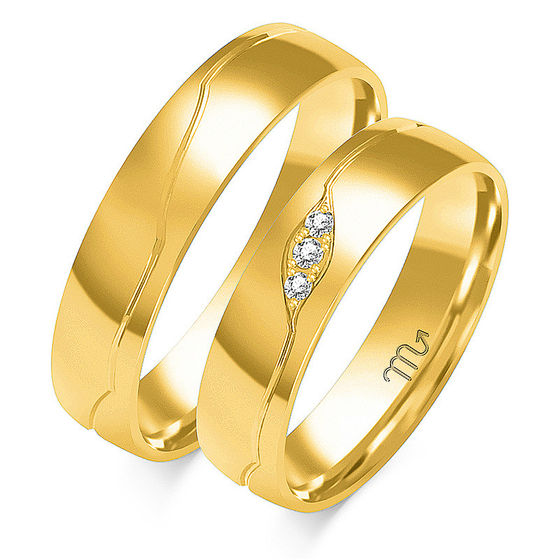 Obrączki ślubne ZO O-236 próba 585