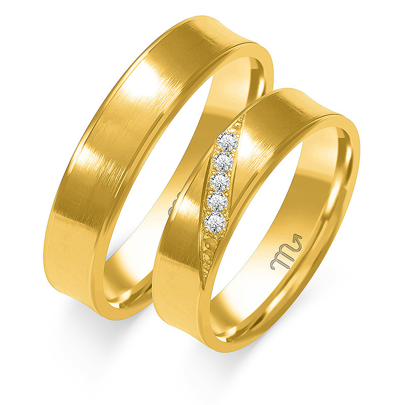 Obrączki ślubne ZO O-306 próba 585