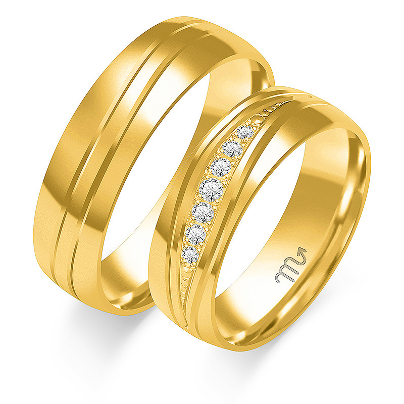 Obrączki ślubne ZO O-324 próba 585