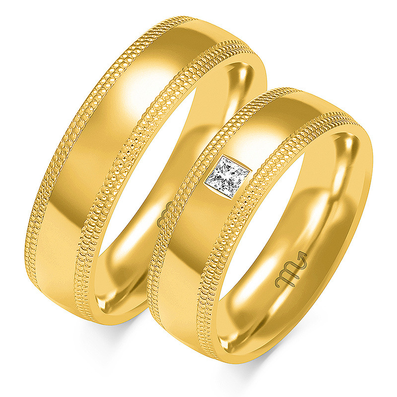 Obrączki ślubne ZO O-334 próba 585