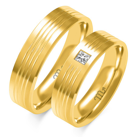 Obrączki ślubne ZO O-336 próba 585