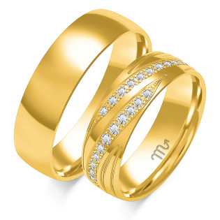Obrączki ślubne ZO O-343 próba 585