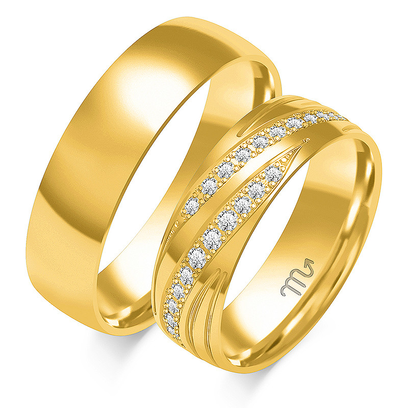 Obrączki ślubne ZO O-343 próba 585