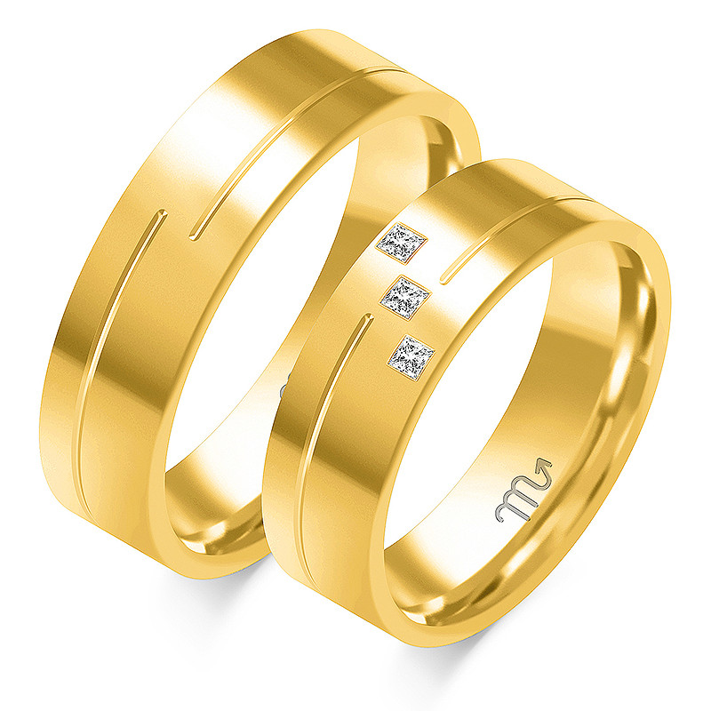 Obrączki ślubne ZO O-347 próba 585