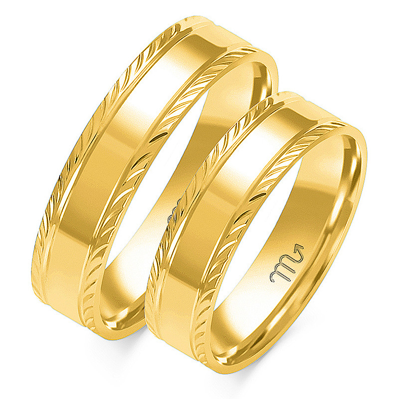 Obrączki ślubne ZO O-6 próba 585