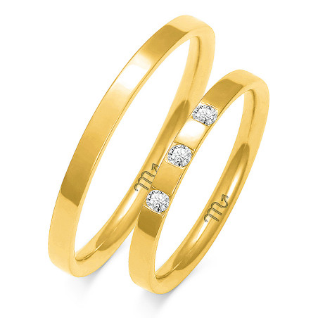 Obrączki ślubne ZO O-61 próba 585