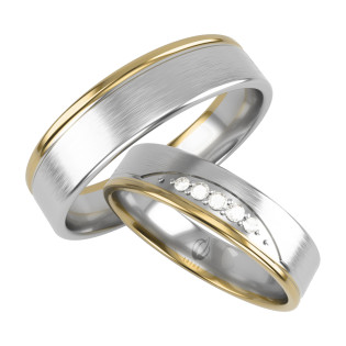 Obrączki ślubne z diamentami LA Z10