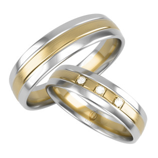 Obrączki Ślubne z diamentami LA Z09