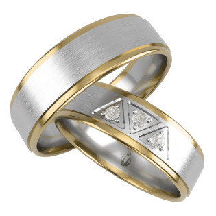 Obrączki Ślubne z diamentami LA Z07