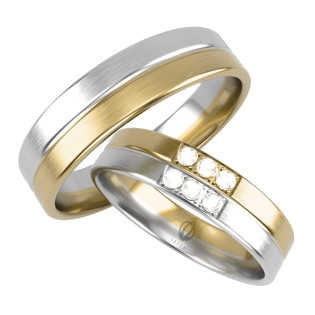 Obrączki Ślubne z diamentami LA Z02