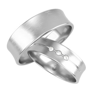 Obrączki Ślubne z diamentami LA Z13