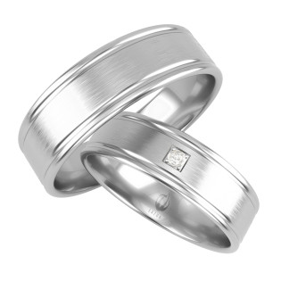 Obrączki Ślubne z diamentami LA S12 próba 585