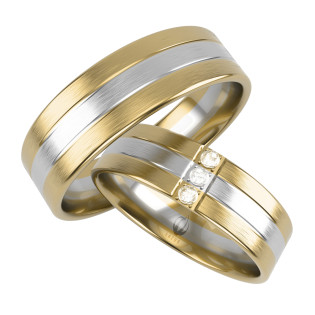 Obrączki Ślubne z diamentami LA S04 próba 585