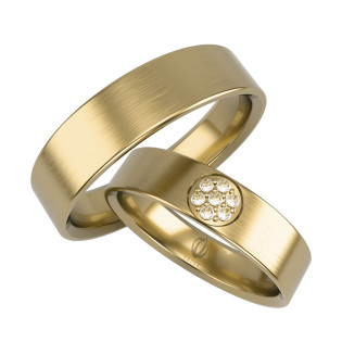 Obrączki Ślubne z diamentami LA K44 próba 585