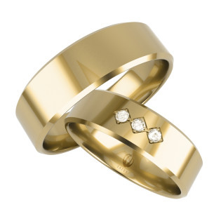 Obrączki Ślubne z diamentami LA K19 (SK P610) próba 585