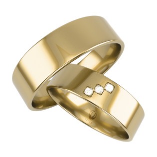Obrączki Ślubne z diamentami LA K14 (SK R610) próba 585