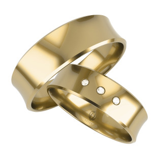 Obrączki Ślubne z diamentami LA K09 (SK A610) próba 585