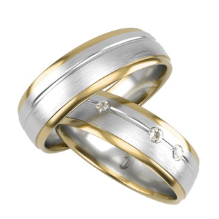 Obrączki Ślubne z diamentami LA H14 próba 585